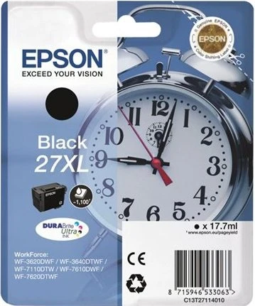 Epson T2711 Schwarz 27XL, 17,7ml