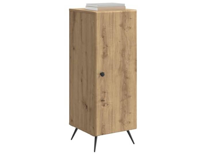 KTHLBRH Anrichte Eiche Handwerk 33 x 34,5 x 90 cm Technisches Holz, 2 verstellbare Einlegeböden, 1 Tür, Metallgriff, elegante Esszimmermöbel