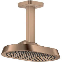 Hansgrohe AXOR ShowerSphere Kopfbrause 250/160 mm, 1jet EcoSmart+, Brushed Red Gold, Deckenanschluss G 1/2, 145 mm, Rain Strahl, FlexPower & QuickClean+ Technologie