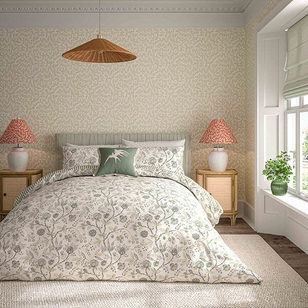 Sanderson Options Solaine Cover Set Double Green