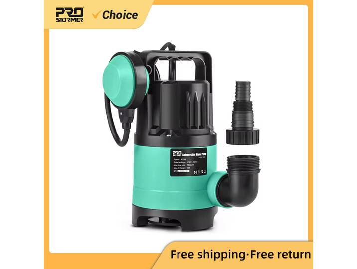 Pompe à eau Submersible 400W 7500L/H utilitaire thermoplastique électrique Portable transfert piscine étang vidange pompe de vidange par PROSTORMER