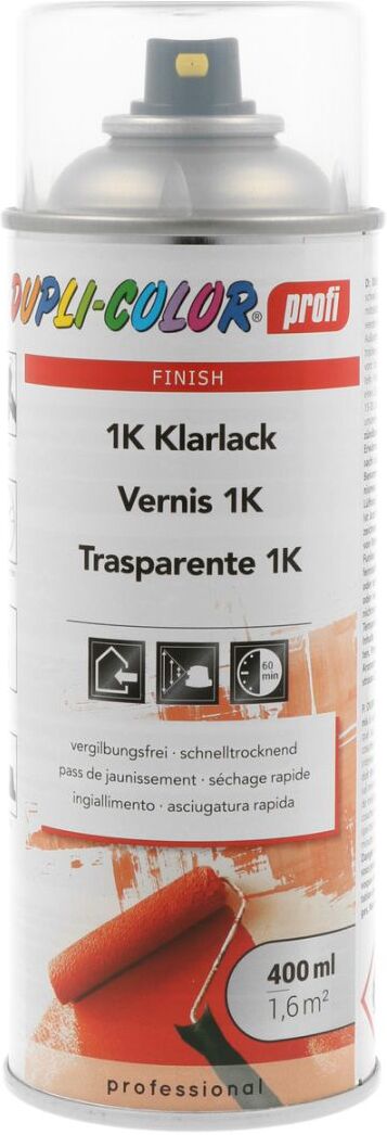 european aerosols DUPLI-COLOR DC 1K Klarlack seidenglanz., transparent, 400 ml