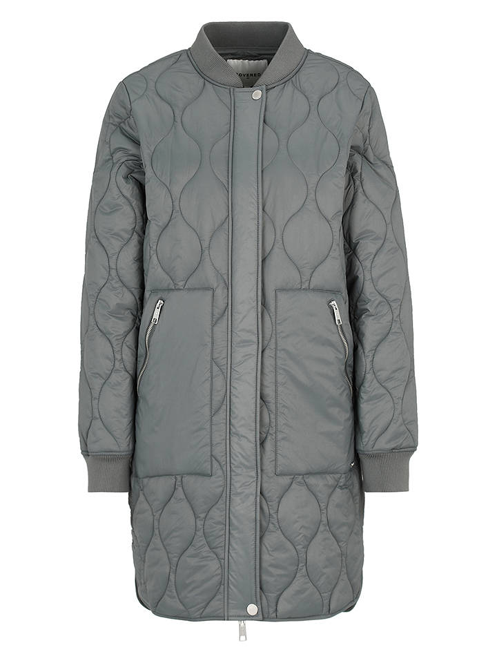 COVERED Steppmantel "Brenda" in Grau - XXL