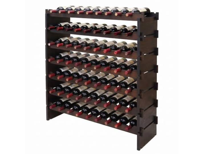 Relaxdays Casier à vin\, 63 bouteilles\, bambou\, 94 x 85 x 25\,5 cm\, marron vin rouge et blanc\, empilable