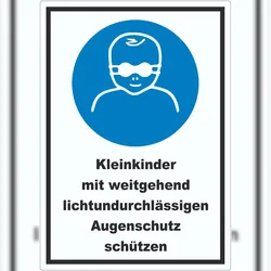 HB-Druck Kleinkinder mit weitgehend lichtundurchlässige Augenschutz schützen Aufkleber A2 (420x594mm)