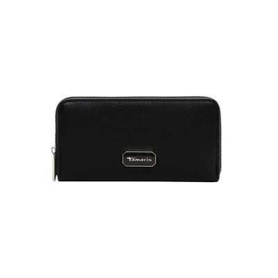 Geldbörse TAMARIS "Geldbörse TAS Katharina", Herren, schwarz (schwarz 100), Obermaterial: 60% Polyurethan PU. 40% Polyester PES., Kleinlederwaren