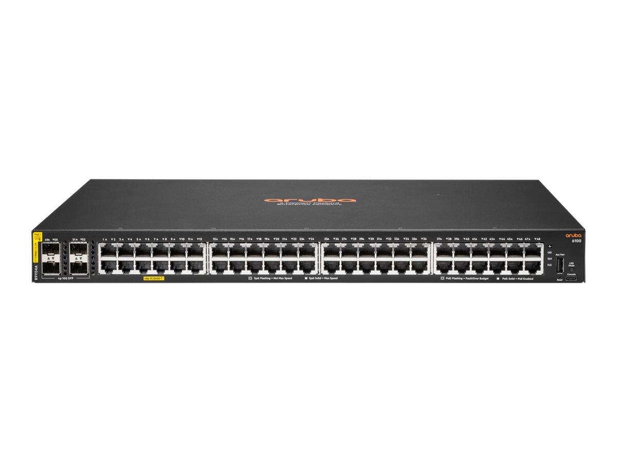 HPE Networking CX6100 Switch 48G Klasse 4 PoE 4SFP+ 740 W rackmountfähig R9Y04A#ABB