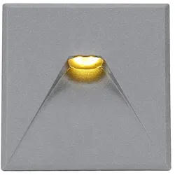 ISOLED Cover Aluminium eckig 2 für Wandeinbauleuchte Sys-Wall68, Silbergrau ISO-114565