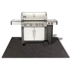 KARAT Grillschutzmatte BBQ-Matte "Dalton" - schwer entflammbar - Bodenmatte für den Grill // 100 x 200 cm