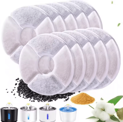 Inspire Picks Pure Flow Replacement Carbon Filters For Cat Water Fountain 12 Pack 6pcs