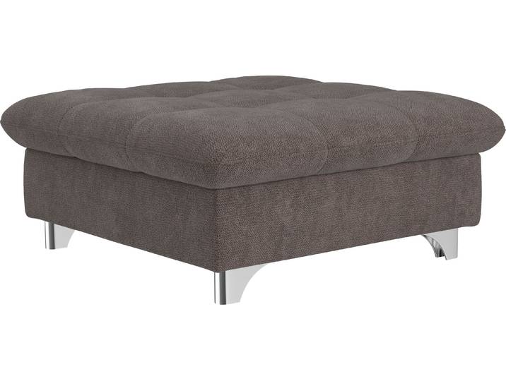 Hocker COTTA Gemini, B: 108 cm , braun (mud), Struktur fein, Hocker, Hocker, mit Metallfüsse