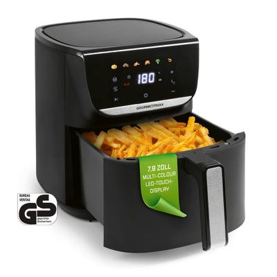 GOURMETmaxx Heißluftfritteuse, 5,5 l - farbiges LED-Touchdisplay & 7 Programme