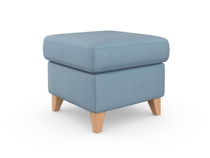 Stauraumhocker, Soft Clean, Hellblau, 58×48 cm, Mit Stauraum, Sit&More
