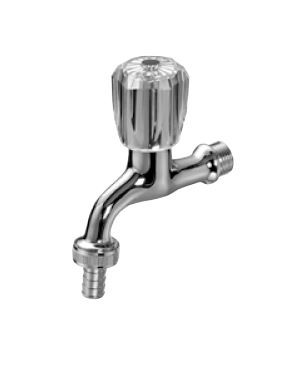 Kaja Classic Auslaufventil, Markierung kalt, mit Schlauchverschraubung 3/4"" chrom, 30012-3-C 30012-3-C
