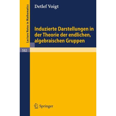 Induzierte Darstellungen in der Theorie der endlichen, algebraischen Gruppen, Taschenbuch von D. Voigt, Springer Berlin, 978-3-540-08251-4