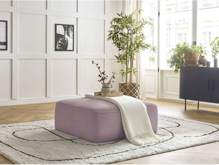 Pouf LEOPOLD velours côtelé
