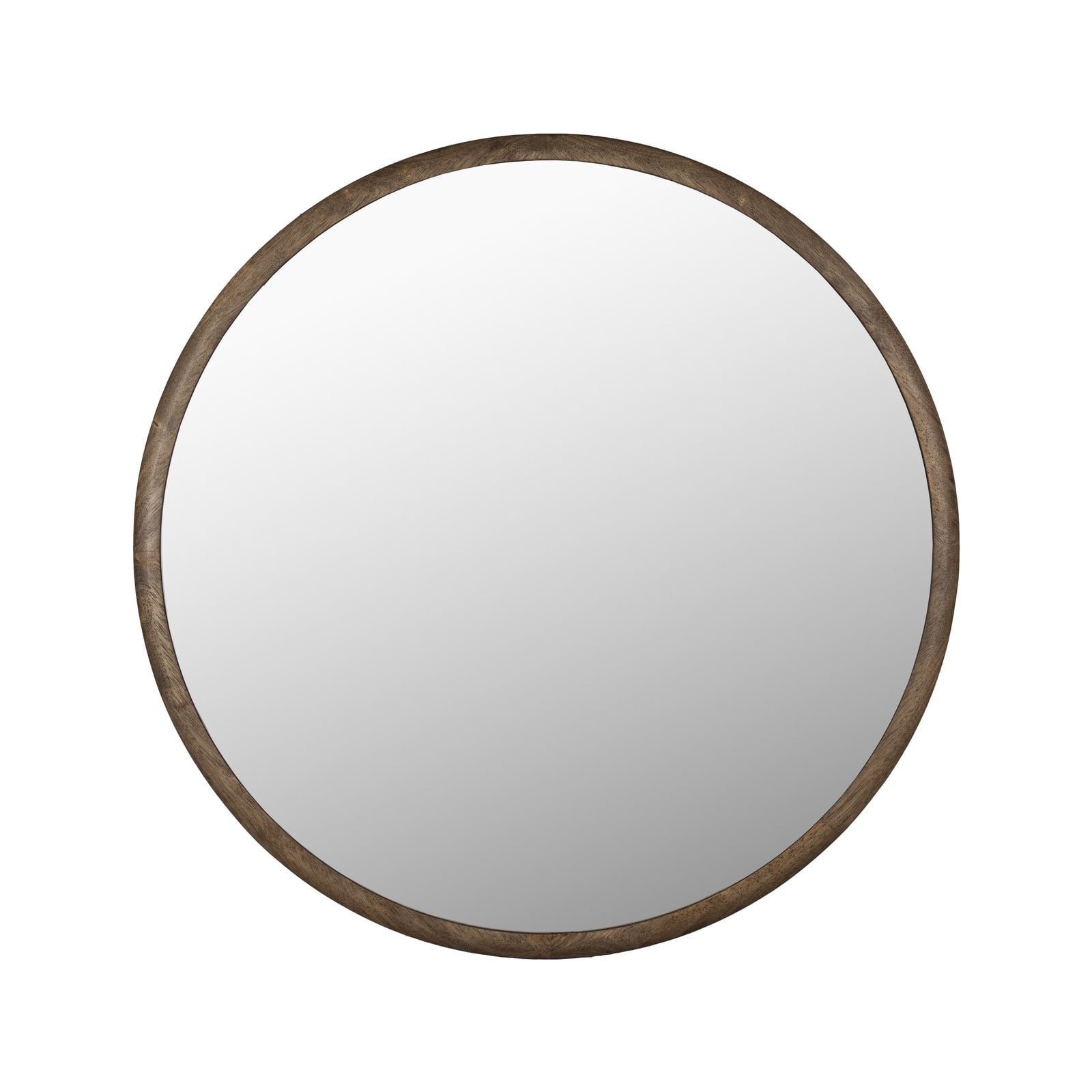 Dutchbone Ronde Spiegel Gale van Bruin Rubberhout, 80 cm