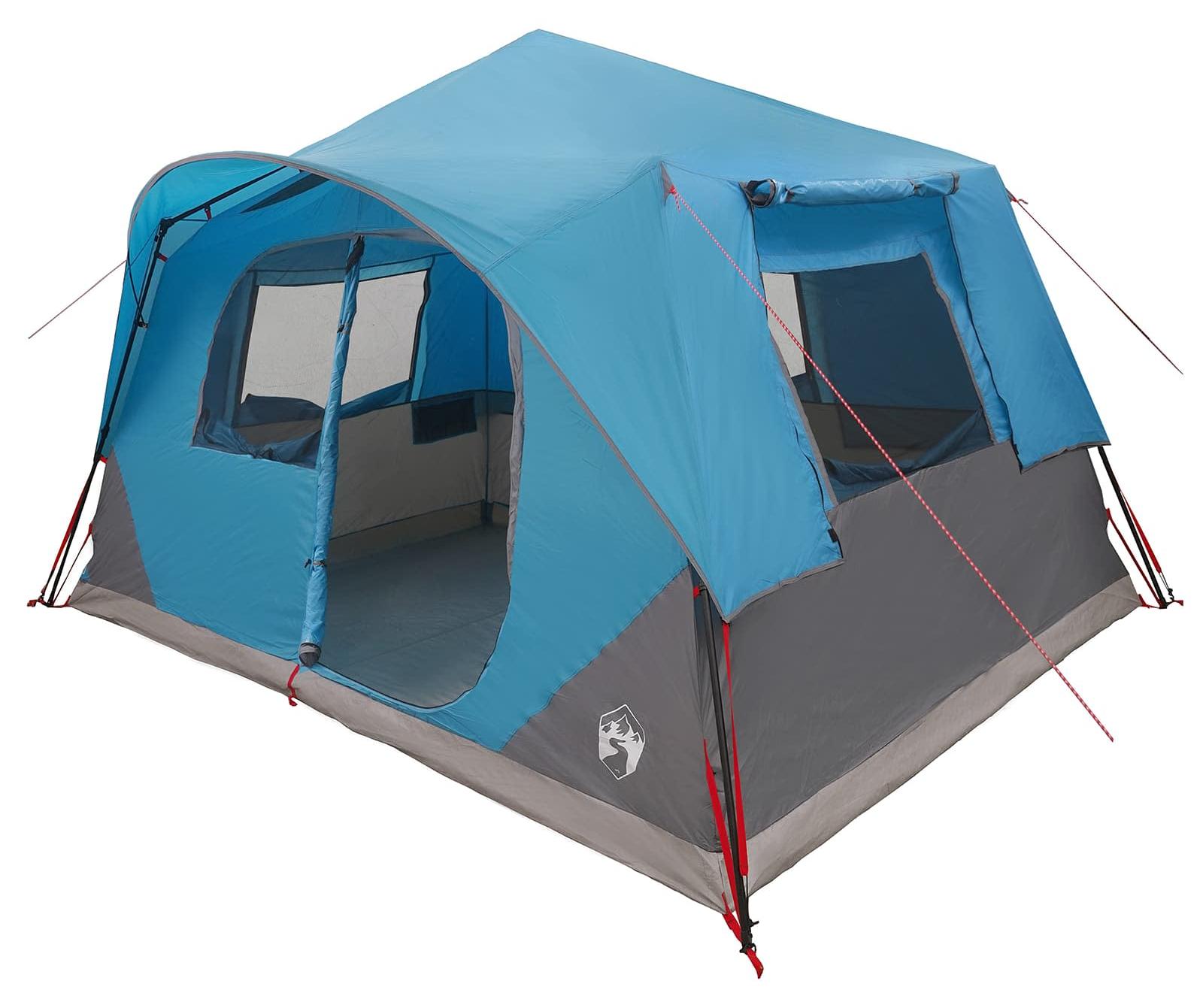 Sofort Zelt 8 Personen Blau Polyester und Stahl