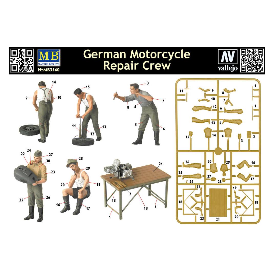 Master Box German Motorcycle repair team (MB3560)