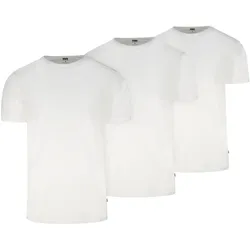 Levi's Herren T-Shirts, 3er Pack - Solid Crew 3P, Rundhals, Cotton Stretch, ECOM Weiß / L