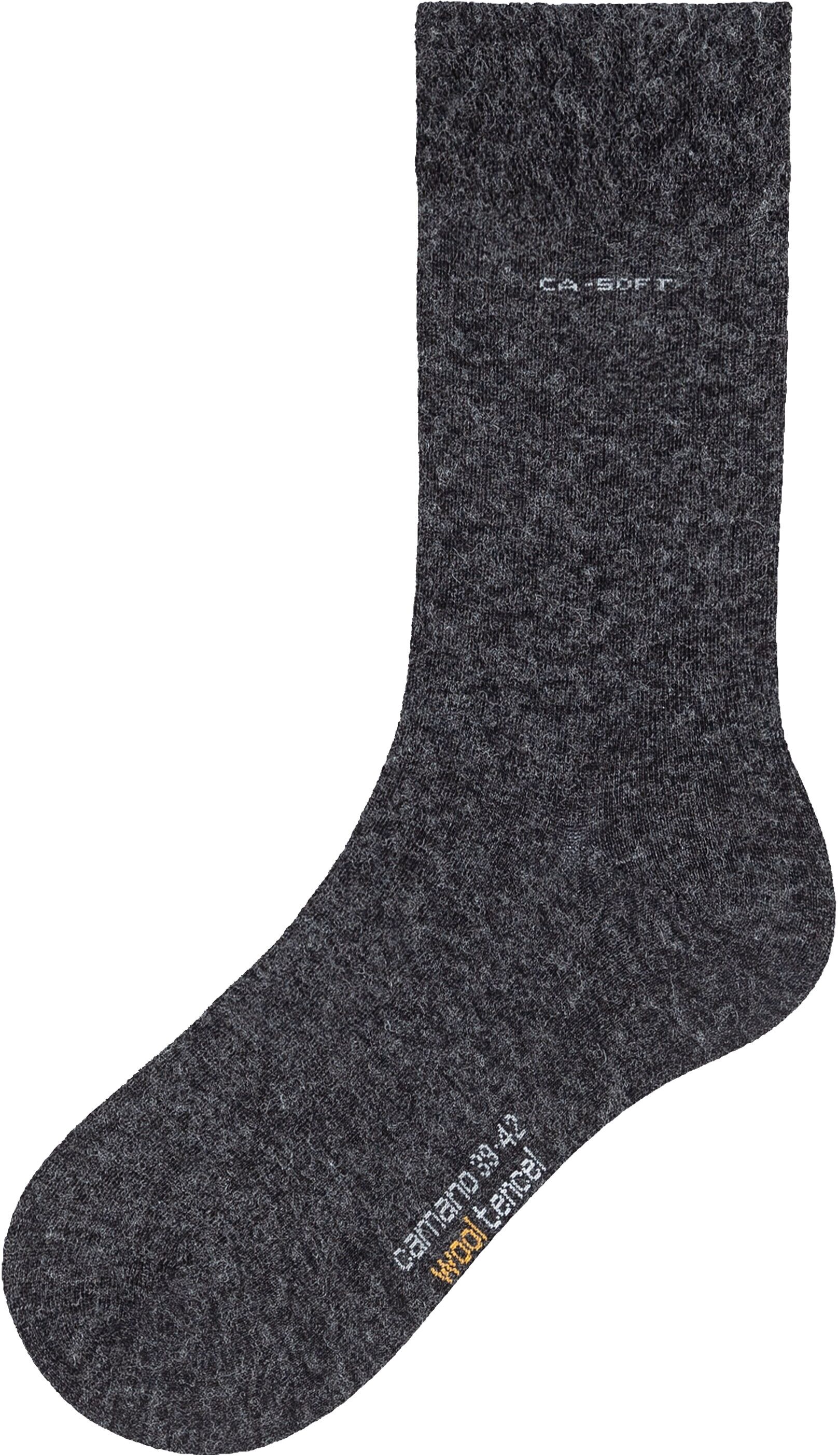 Socken CAMANO "comfort", Damen, Gr. 39-42, schwarz, Baumwolle, Elasthan, Polyamid, unifarben, normal, Socken Socken, in langer Form, mit Geschenkbox schwarz 39-42