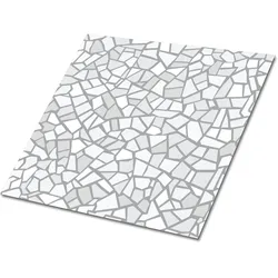 FLIESENAUFKLEBER 9 Stück 30x30 cm selbstklebend Graues Mosaik