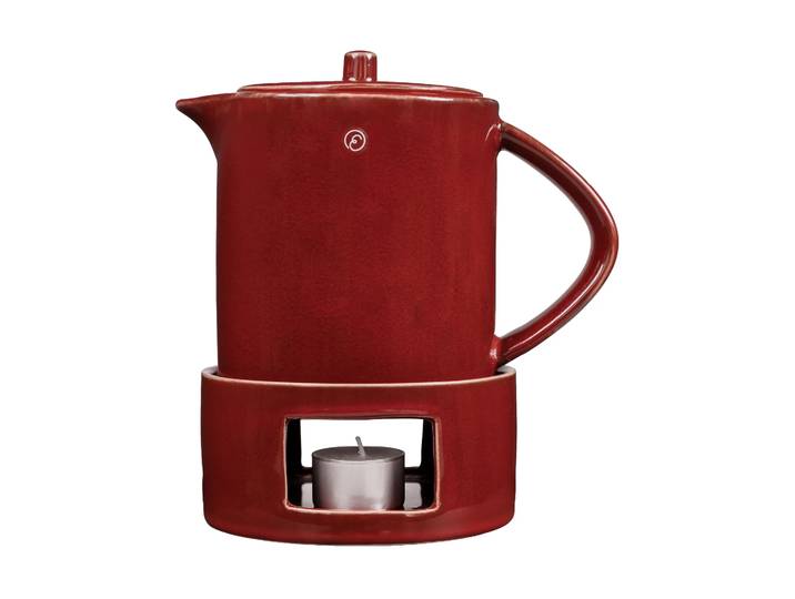 ERNST Carafe à glögg avec réchaud Ernst Rouge