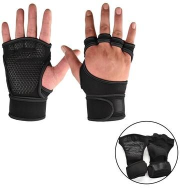 Uplifted Goods Fitness Training Gloves For Weightlifting Gym And Workout Support b black xl