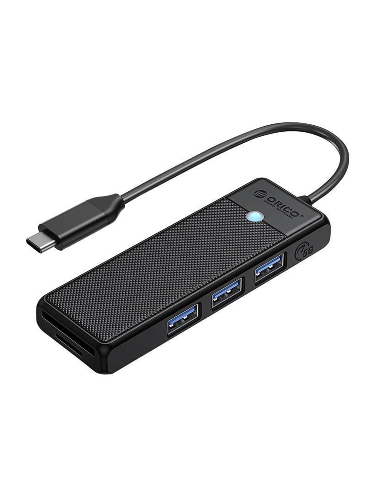 ORICO Adapter Hub 4in1 Orico USB A3.0x3+TF/SD3.0x1 USB-Hubs - USB 3.0 - 4 - Schwarz