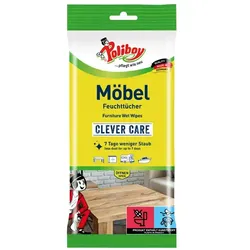 Möbelpflege Poliboy Staubmeister Möbel Feuchttücher 24 Stück Antistatik-Formel für bis zu 7 Tage weniger Staub, 20x25 cm
