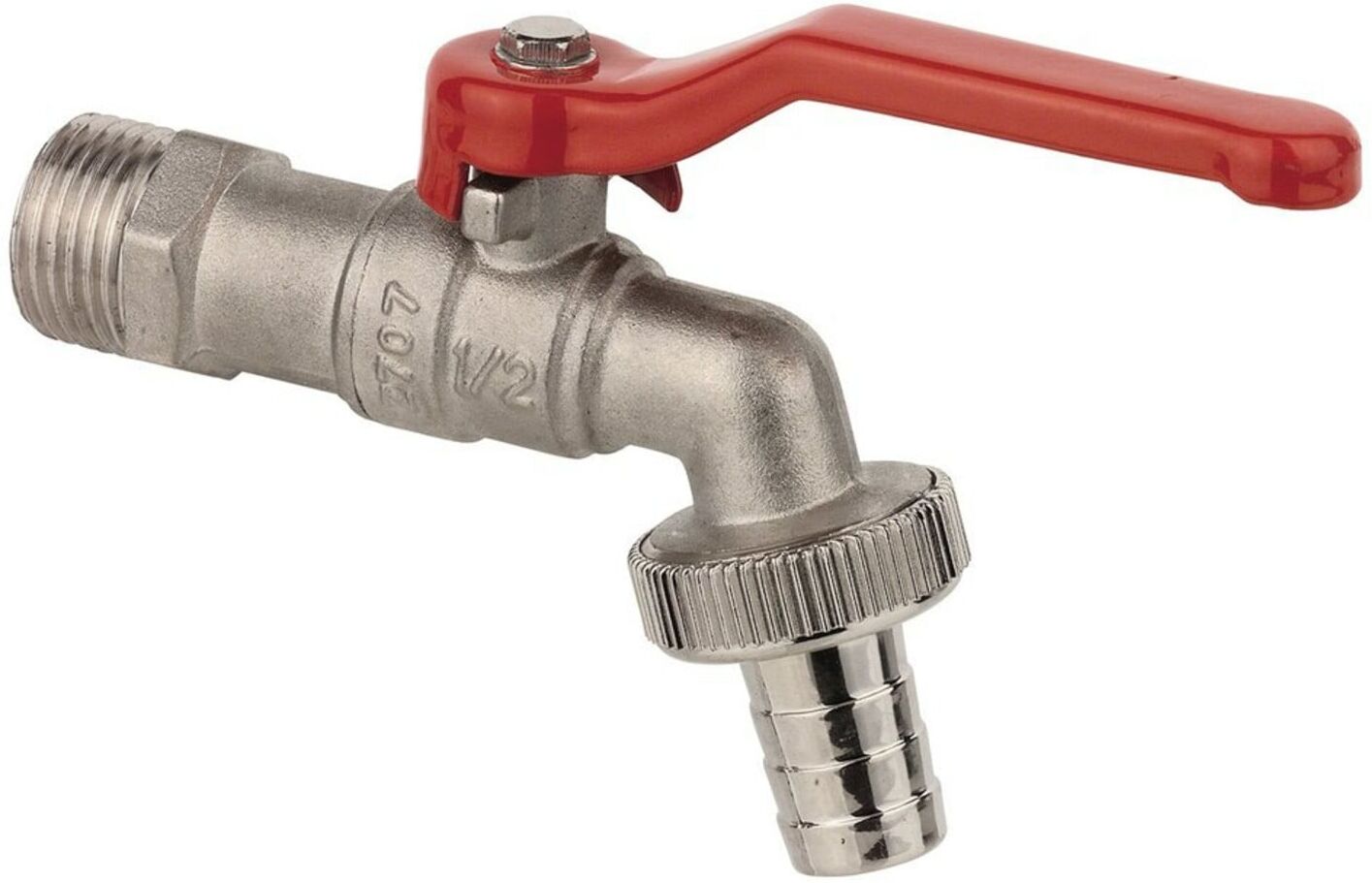 KIRCHHOFF MS Kugel-Auslaufhahn, ve vernickelt, 1/2"AG x 3/4"AG x 1/2"T (986188055)