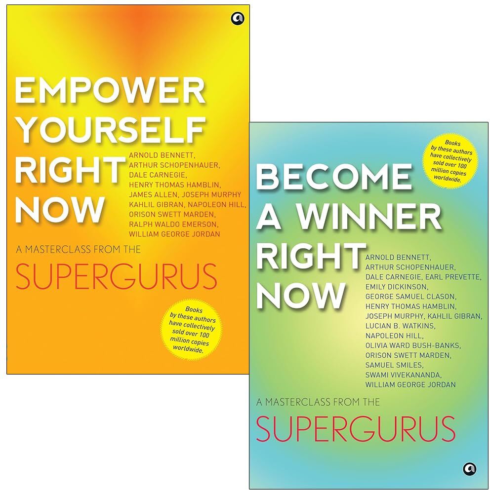 Empower Yourself Right Now & Become a Winner Right Now - Aleph Book Company 2 Books Set - Paperback Self-Help Anthology
