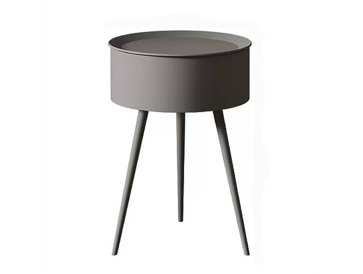 YANG11FAN Vielseitig Minimalistischer Nachttisch aus Eisen Minimalistischer Nachttisch aus Eisen(Grigio,Mittel)