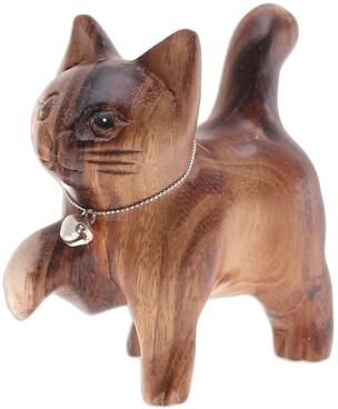 Novica Handmade Melodic Steps Wood Figurine