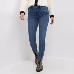 VIA MILANO Thermo-Jeans 5-Pocket-Style 1/1-Länge schmales Bein