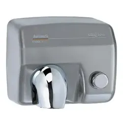 Händetrockner All Care Saniflow Edelstahl 2250 W mit Druckknopf, Edelstahl Optik, Trocknungszeit 29 Sekunden