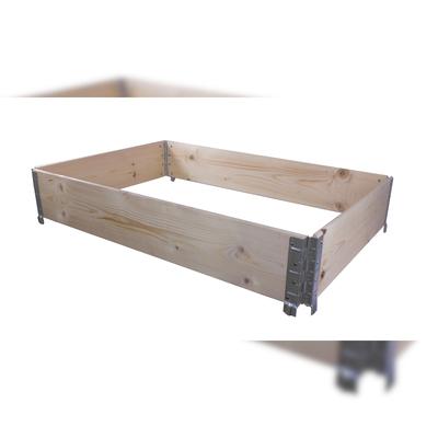 BigDean Palettenrahmen Aufsetzrahmen Stapelrahmen Europalette LxBxH ca. 120x80x19,5 cm Holzrahmen Palettenaufsatz Industrie Warenfluss