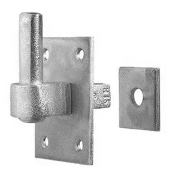 Haken, N,16mm,mit Platte,zum Durchschrauben,Eisen, galvanisch hell verzinkt