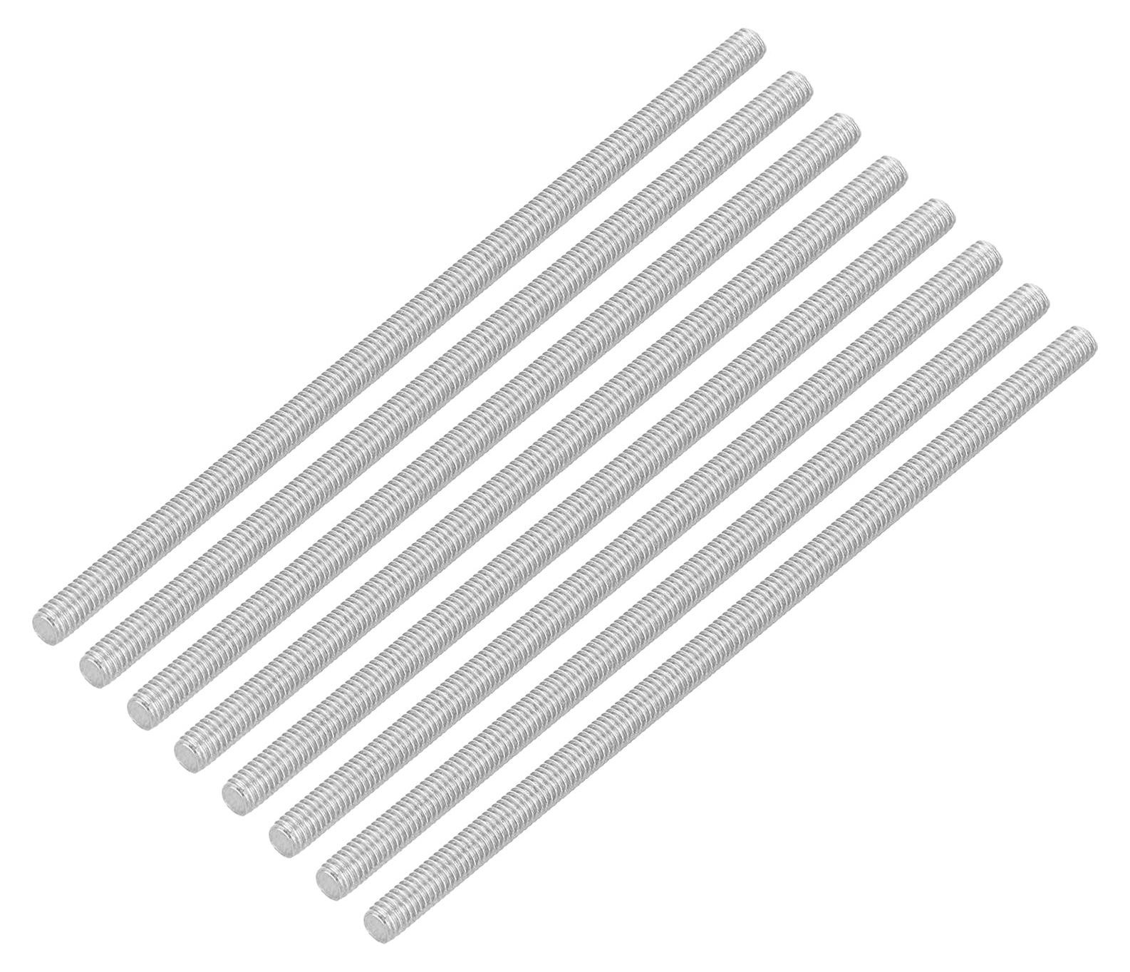 Dripio Schroefstangen M3 x 75 mm, 8 stuks, roestvast staal 304, volledig schroefdraad