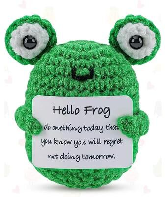 Uplift Picks Mini Crochet Plush Decor Cute Handmade Desk Ornament Holiday Gift Idea a