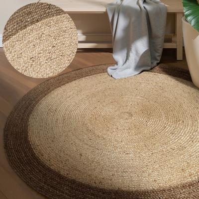 Teppich HANSE HOME "Looma Juteteppich", beige (naturgreige, elfenbein), H:9mm Ø:200cm, Jute, Teppiche, Teppich, 100% Jutefaser, Natur, Wohnzimmer, Esszimmer, Flur, Boho, Skandi
