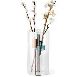 Philippi Vase GIARDINO - Glas - mit bunten Glasringen - 2 Größen