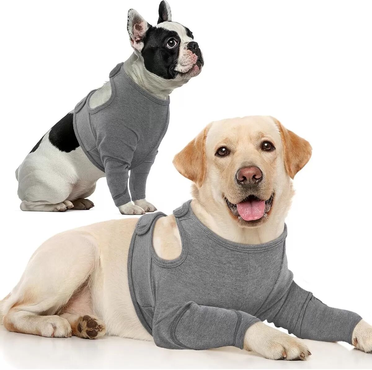 INF Manchons de protection avant pour chien – Protection double respirante et élastique, manchon anti-léchage post-opératoire XL