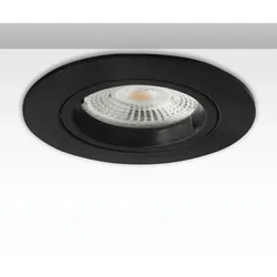 ISOLED Einbaurahmen für GU10/MR16 Spots, IP20, rund, Blende Ø 8.5cm / 0.3cm, DA Ø 68mm, inkl. GU10 Fassung, schwarz ISO-115693