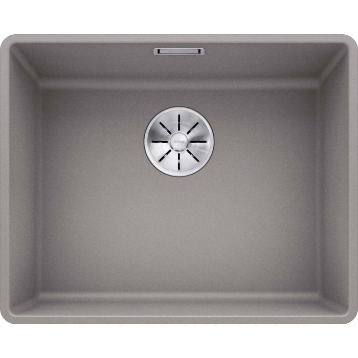 Blanco Subline 500-f Spüle 523534 52,7x42,7cm, PuraDur alumetallic, für Unterbau