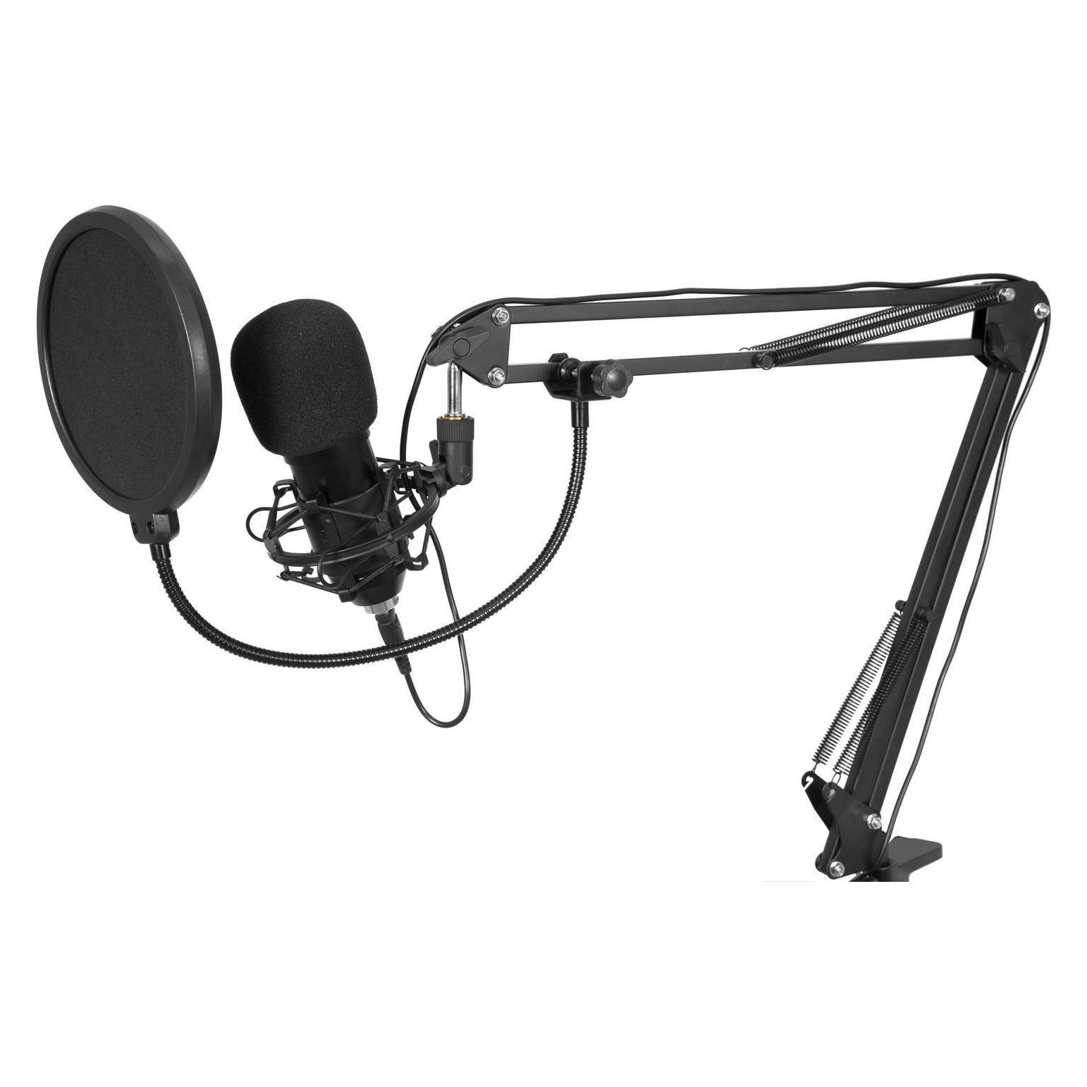 Omnitronic USB Mikrofon 1ndensator Broadcastmikrofonset (13000455)