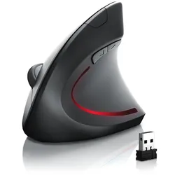 CSL kabellose vertikale Maus im ergonomischen Design - Vorbeugung gegen Mausarm / Tennisarm (RSI)