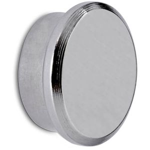 Maul Magnete 61708 silber gebürstet, Neodym Magnet, Ø 22 mm, Höhe 9 mm