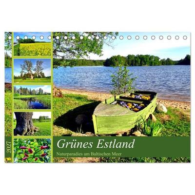Grünes Estland - Naturparadies am Baltischen Meer (Tischkalender 2027 DIN A5 quer), CALVENDO Monatskalender