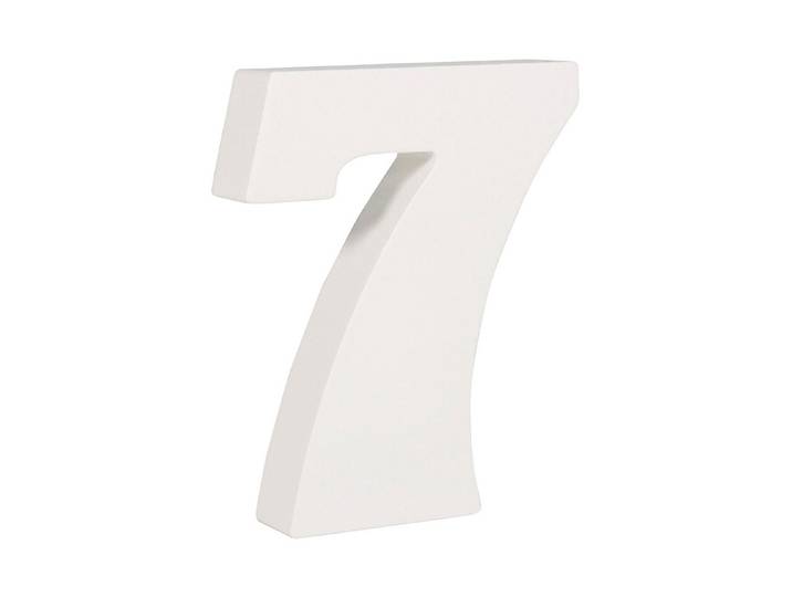 Rayher MDF Nummer 7 Weiss 11 × 2 cm